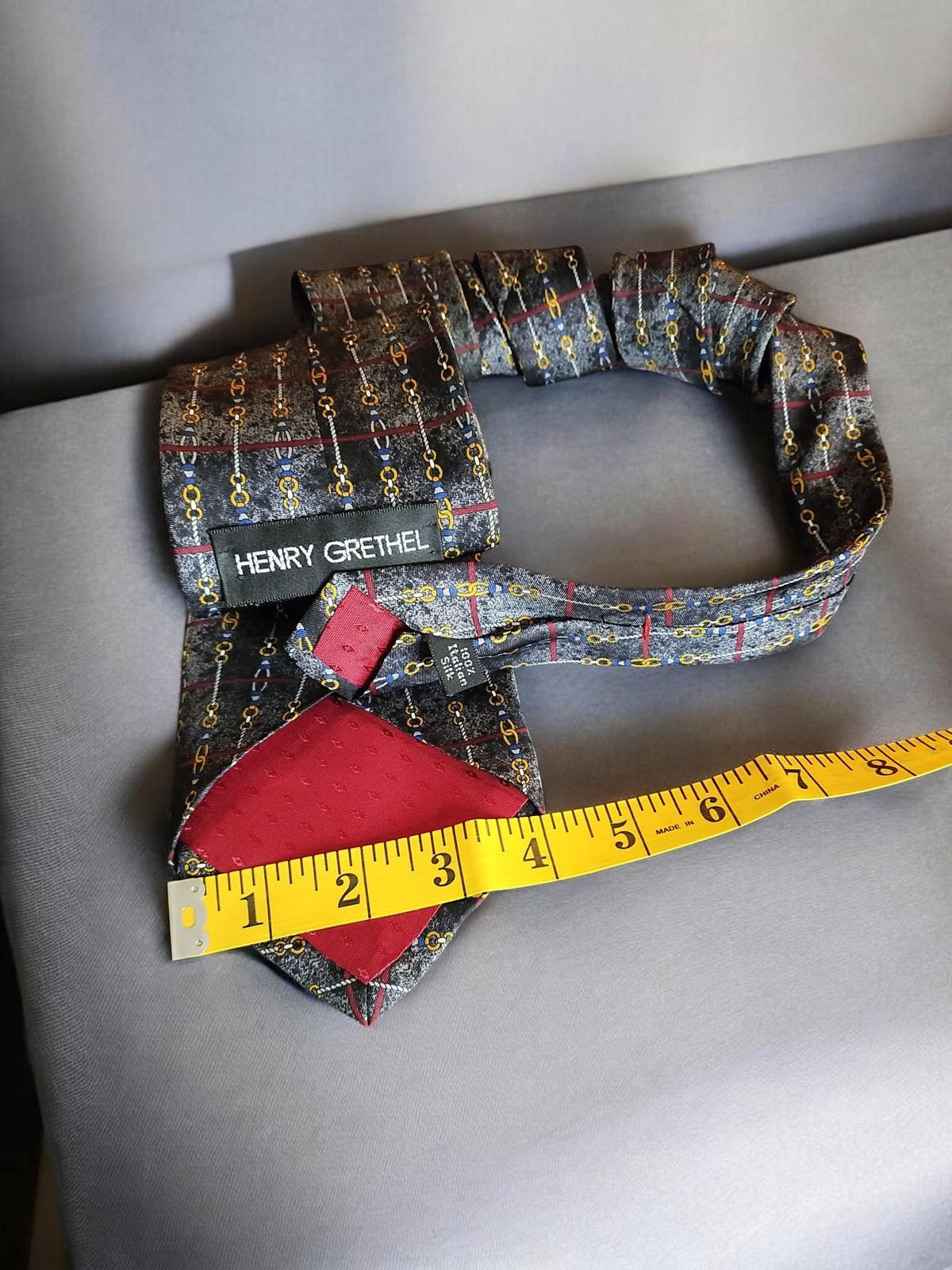 Henry Grethel Henry Grethel 100% Italian Silk Tie Size ONE SIZE - 4 Thumbnail