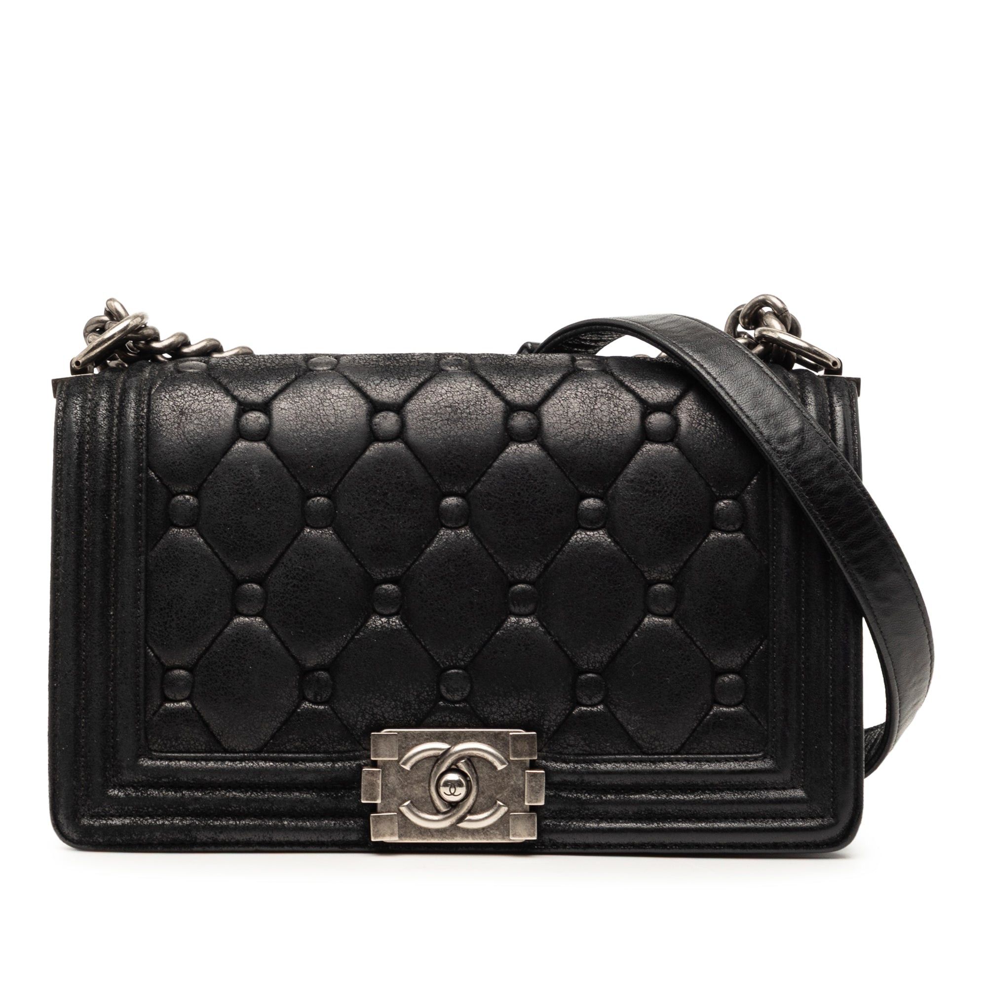 Chanel Old Medium Quilted Suede Chesterfield Boy Flap Size ONE SIZE - 1 Thumbnail
