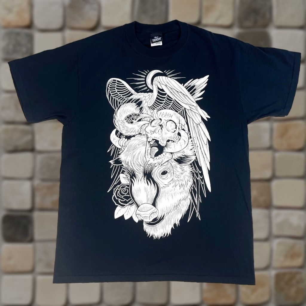Vintage Trash Skate Co. Graphic T-Shirt Men’s L Black Cotton Short Sleeve Crew Neck Streetwear Art 100% Recycled Trash Sz L Shirt Men US none Size US L / EU 52-54 / 3 - 1 Thumbnail