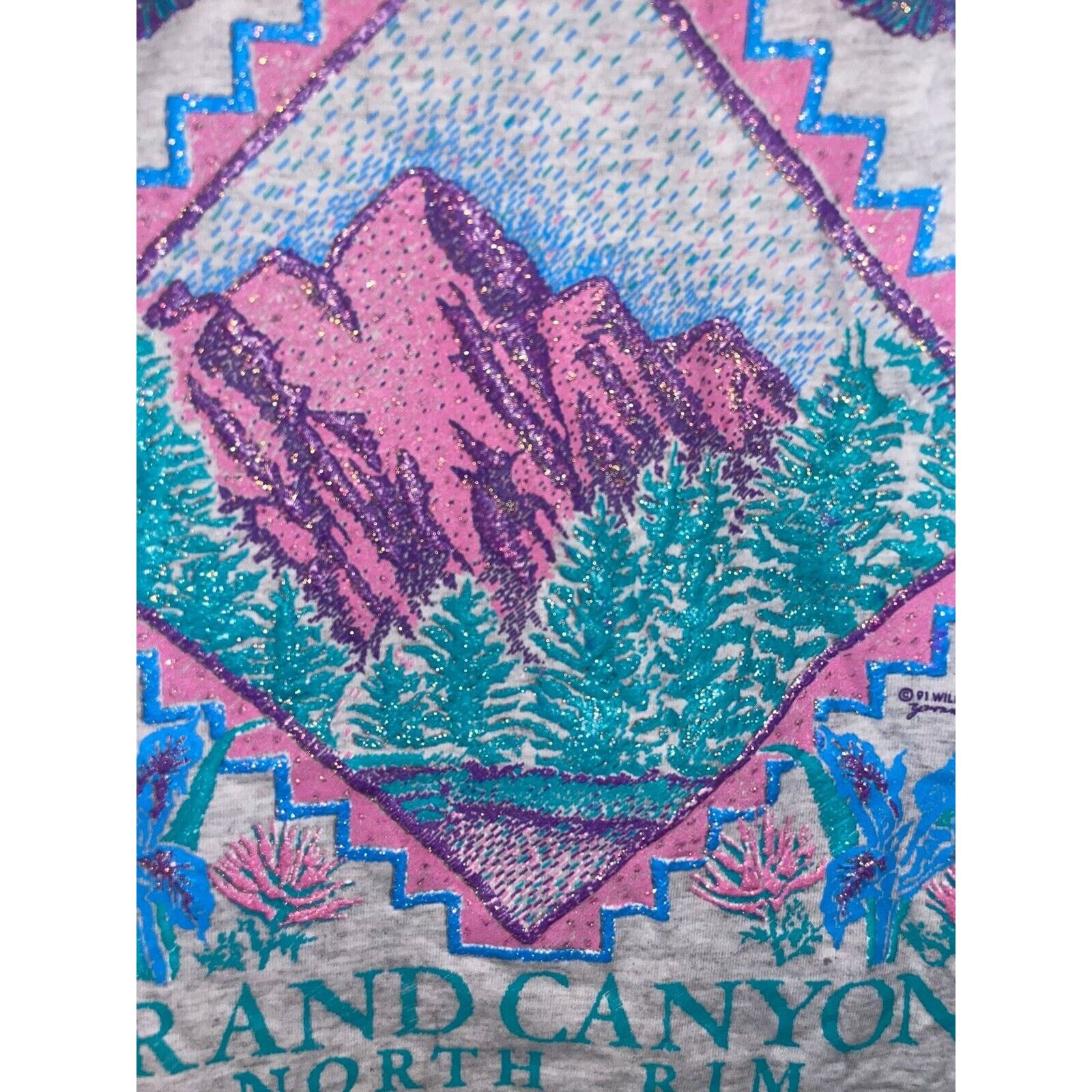 Signal Sport Vintage Grand Canyon North Rim Shirt Gray Graphic Tee VTG L Size US L / EU 52-54 / 3 - 3 Thumbnail
