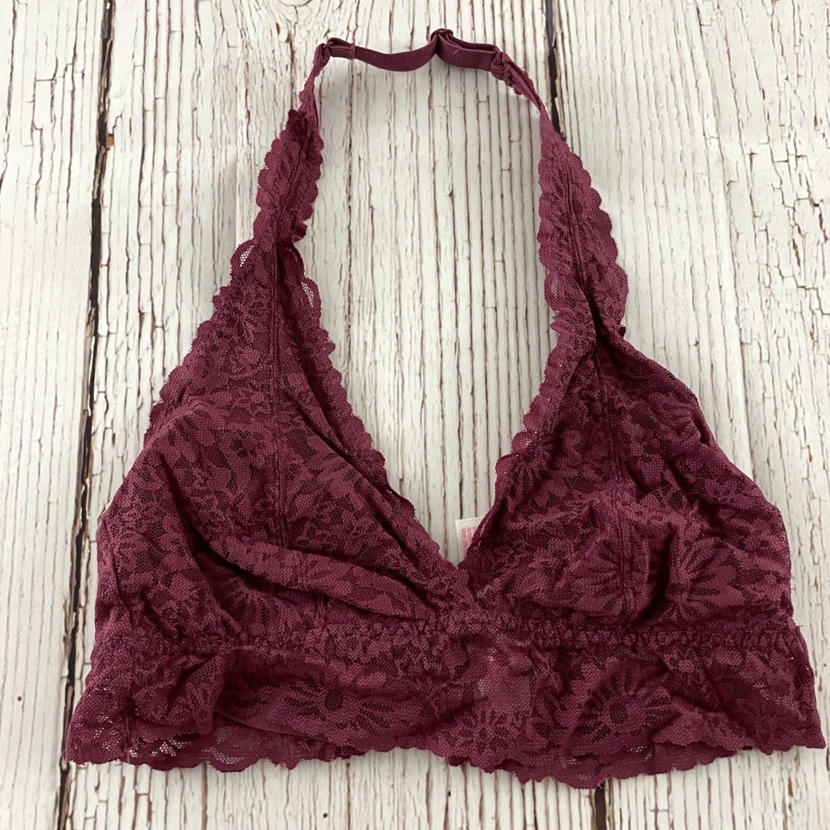 Victoria's Secret Victoria's Secret PINK Bralette Halter Women Medium Lace Maroon Pink Bra XS? Size ONE SIZE - 2 Thumbnail
