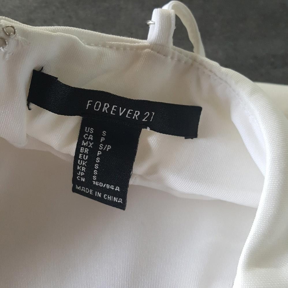 Forever 21 White Classic F21 Side Slit Mini Size S / US 4 / IT 40 - 5 Thumbnail