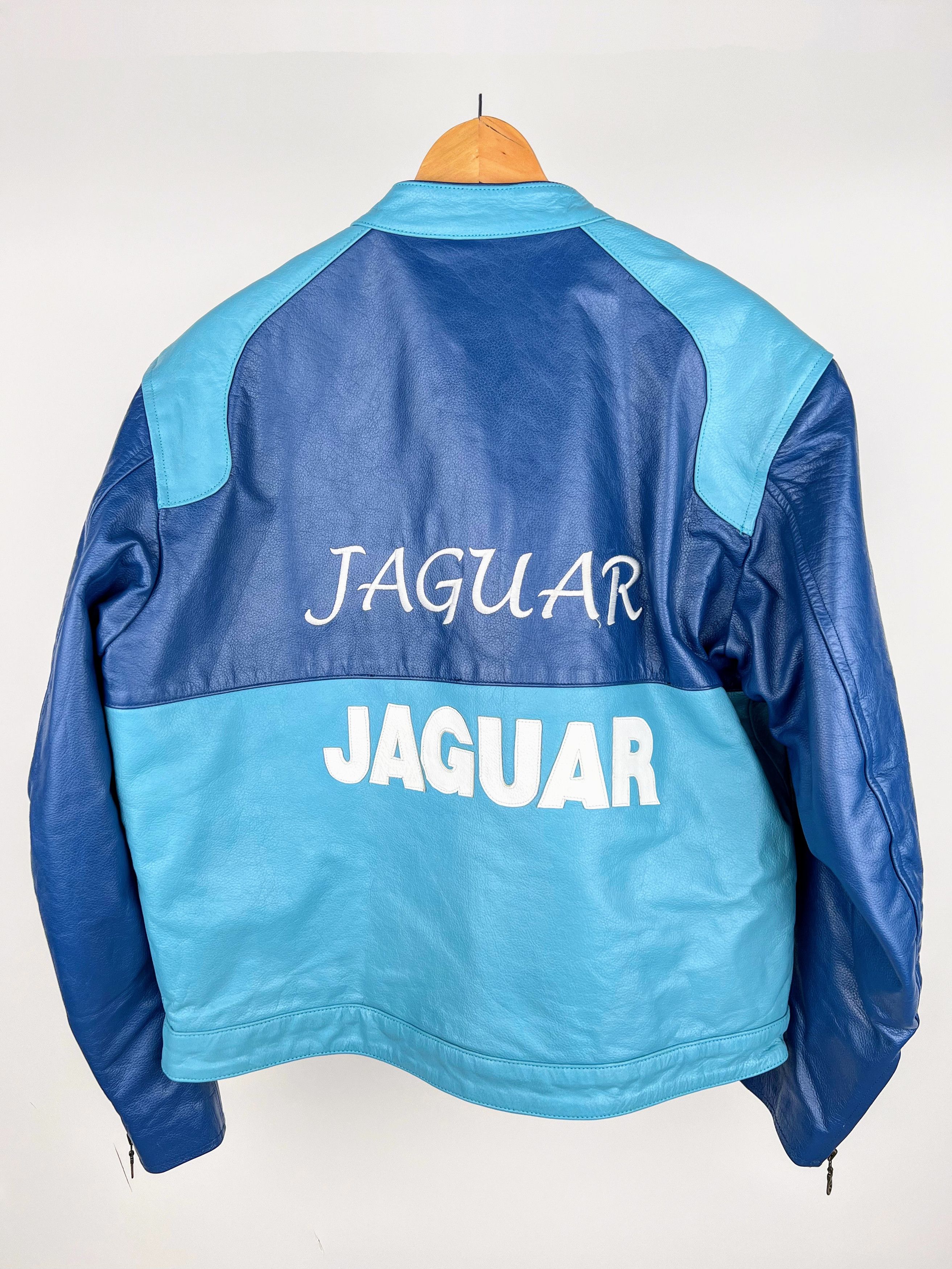 Genuine Leather 🔥 Jaguar RARE RACING LEATHER JACKET VINTAGE STREETWEAR Size US L / EU 52-54 / 3 - 5 Thumbnail