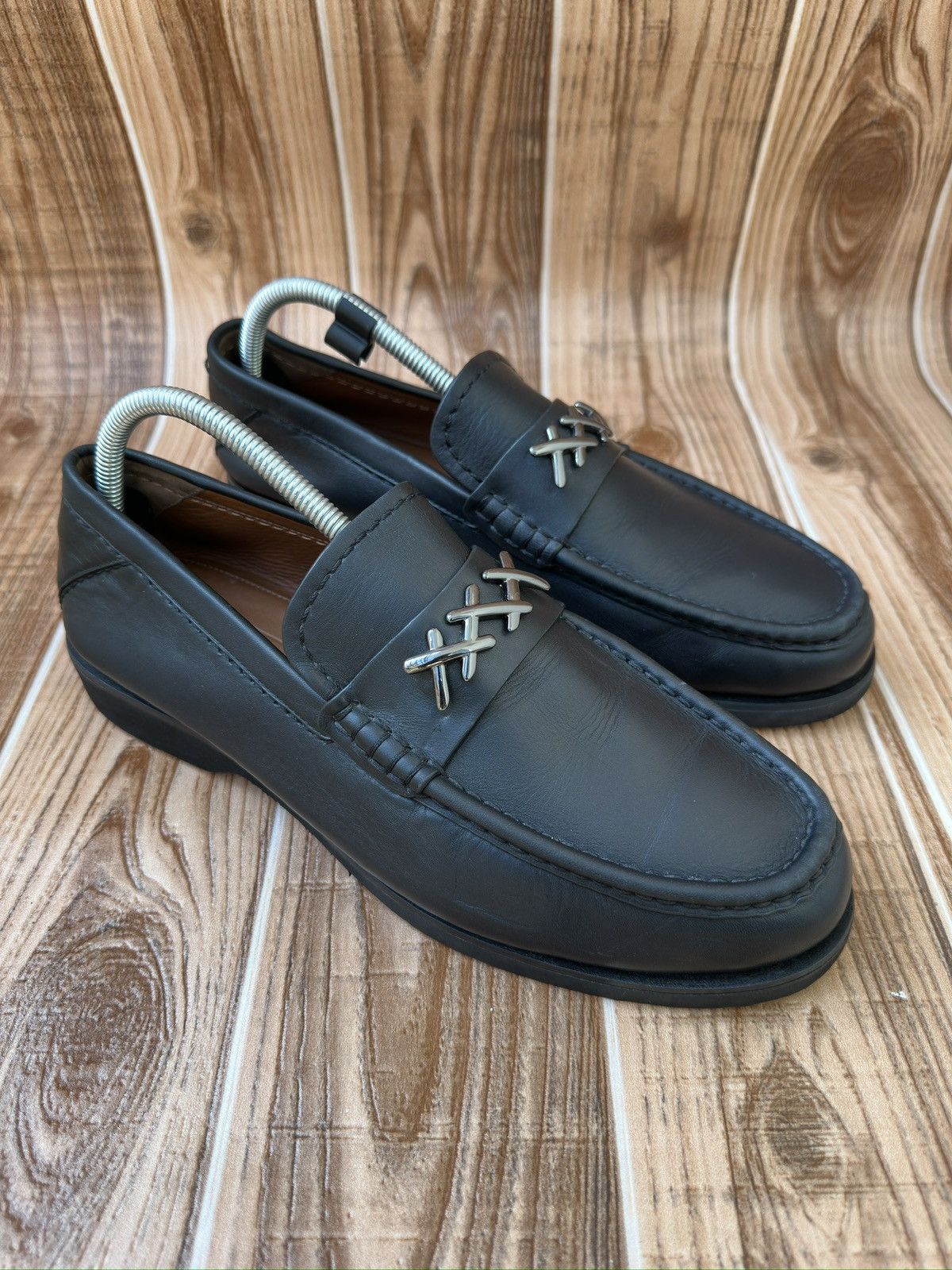 Ermenegildo Zegna × Z Zegna Ermenegildo Zegna Black Leather Penny