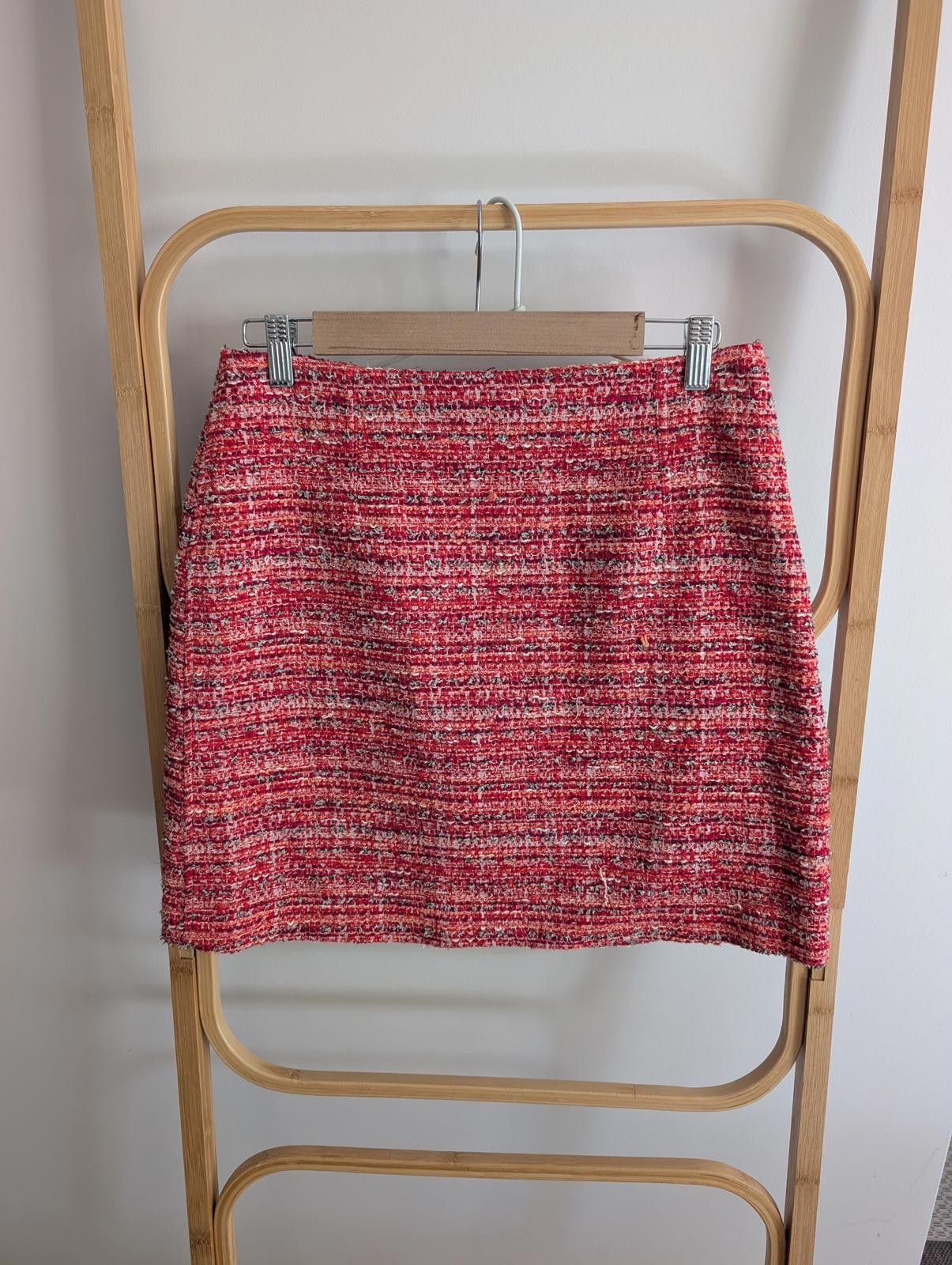 Marcs Marcs Tweed Mini Skirt - Elegant Red - Size 10 Size 28" / US 6 / IT 42 - 1 Thumbnail