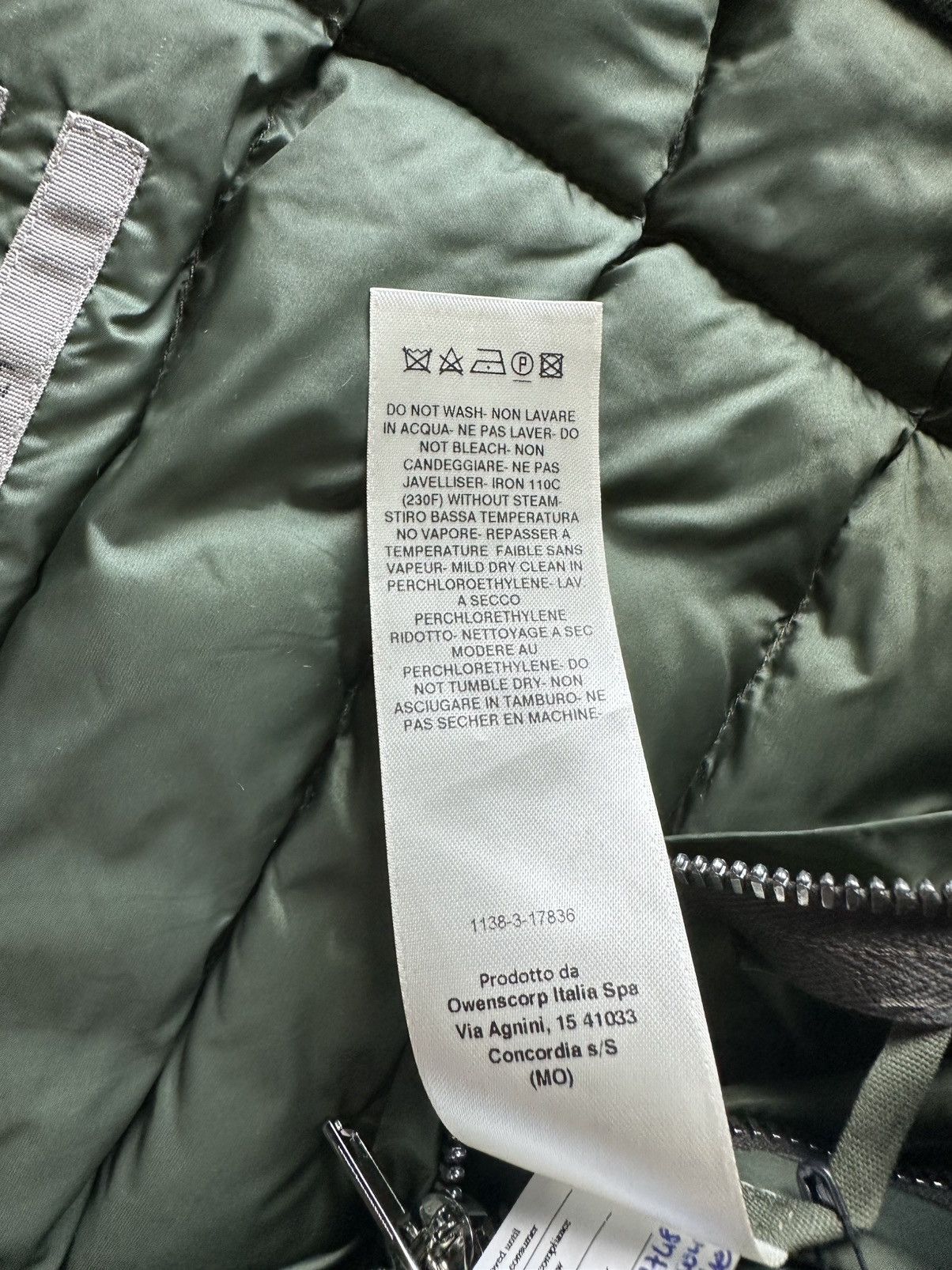 Rick Owens Rick Owens Green bomber liner Jacket Cropped sz 54 Size US L / EU 52-54 / 3 - 6 Thumbnail