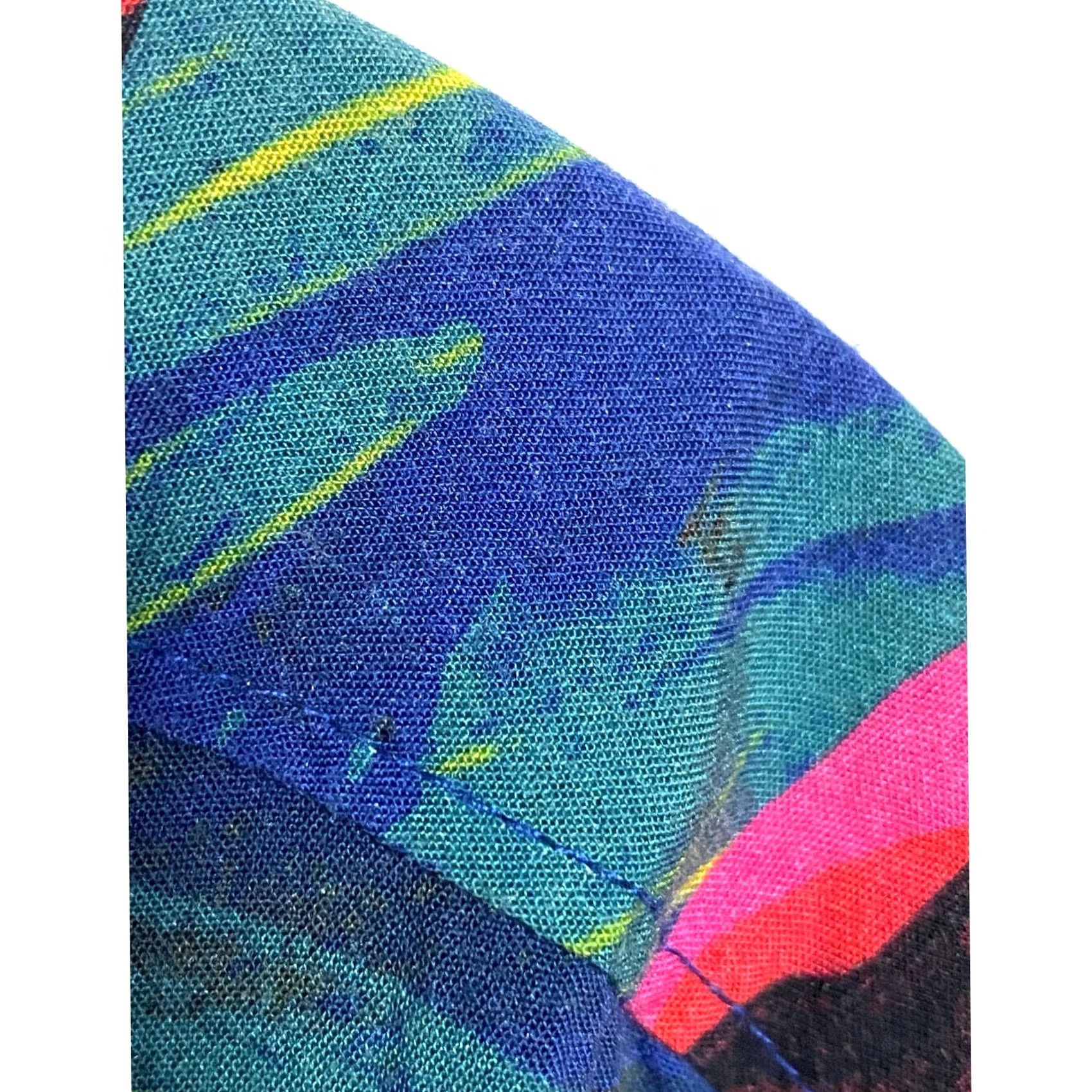 Perry Ellis Perry Ellis Button-Up Shirt Men S Viscose Watercolor Abstract Colorblock 80s Artsy Indie Short Sleeve Blue Button-Down Casual Workwear Travel Mens Size US S / EU 44-46 / 1 - 5 Thumbnail