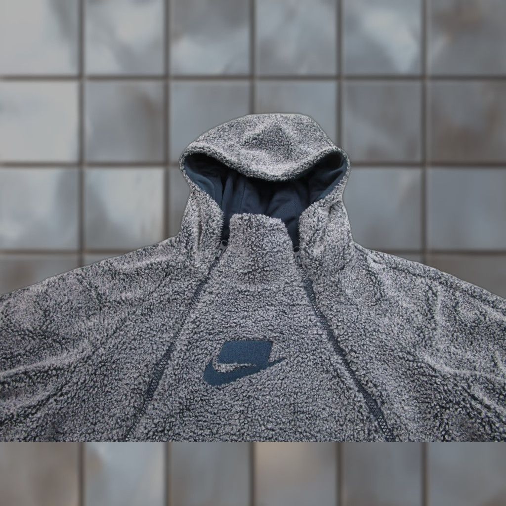 Nike Nike Hoodie Mens Small Gray Sherpa Fleece 1/4 Zip Kangaroo Pocket Pullover NSW Shirt Pullover Mens Size US S / EU 44-46 / 1 - 1 Thumbnail