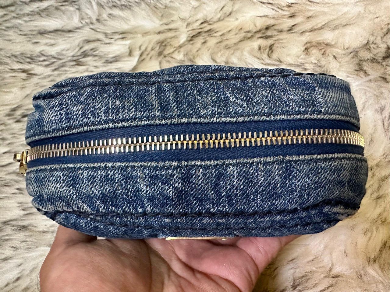Prada Authentic Prada Denim Cosmetic Pouch Size ONE SIZE - 4 Thumbnail