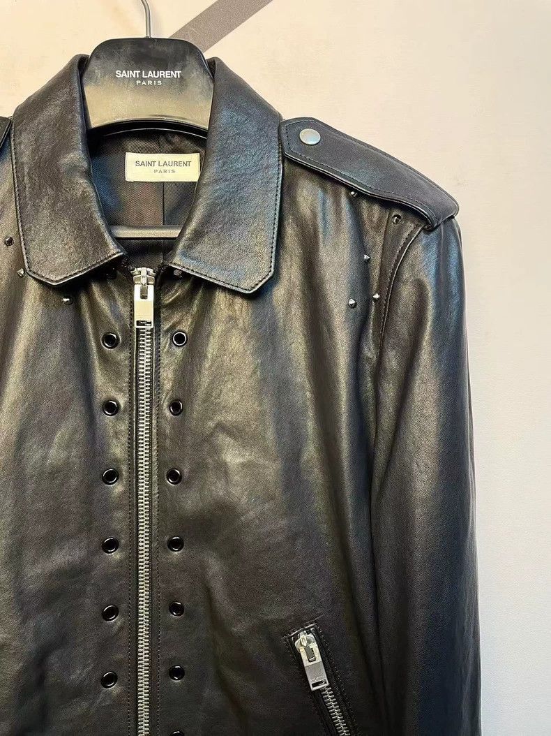 Saint Laurent Paris Saint Laurent Paris Sheepskin rivet leather jacket-2506 Size US M / EU 48-50 / 2 - 3 Thumbnail
