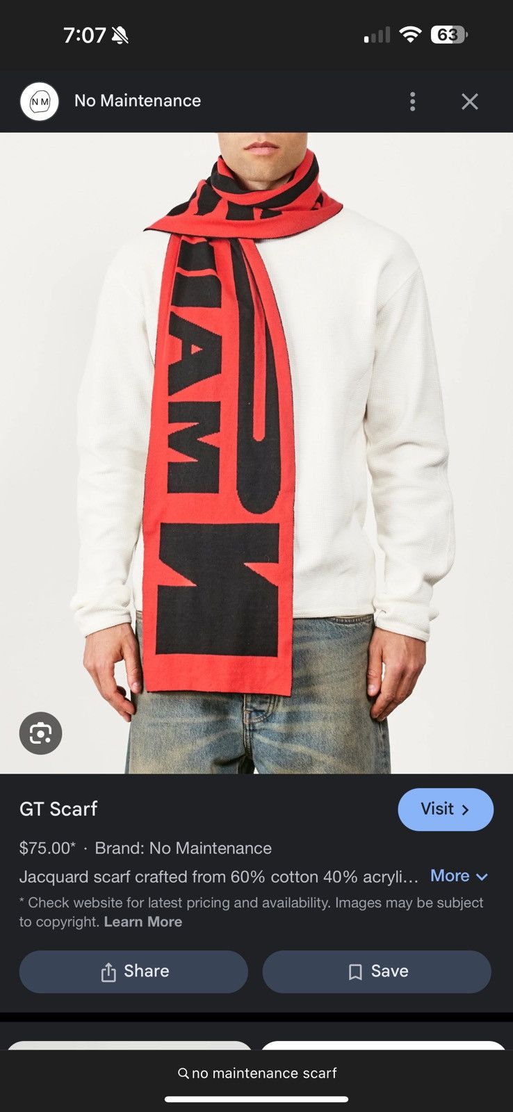 No Maintenance Scarf Size ONE SIZE - 3 Thumbnail