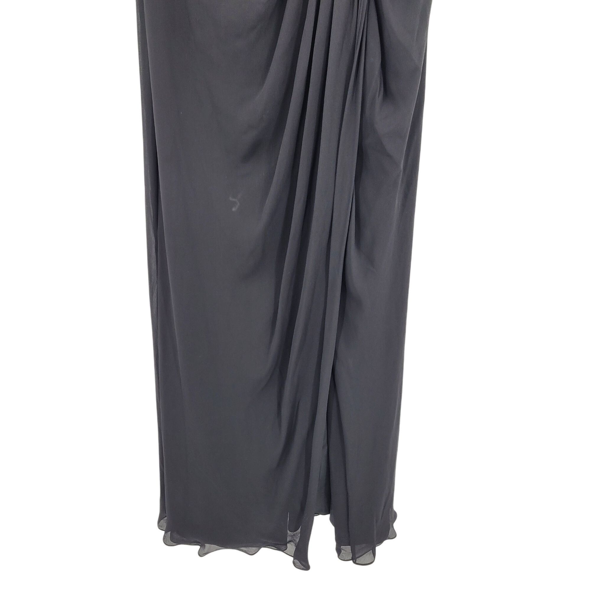 Vintage Vtg Black Pintuck Pleat V-Neck Sleeveless Formal Gown Sz 10 Size L / US 10 / IT 46 - 6 Thumbnail