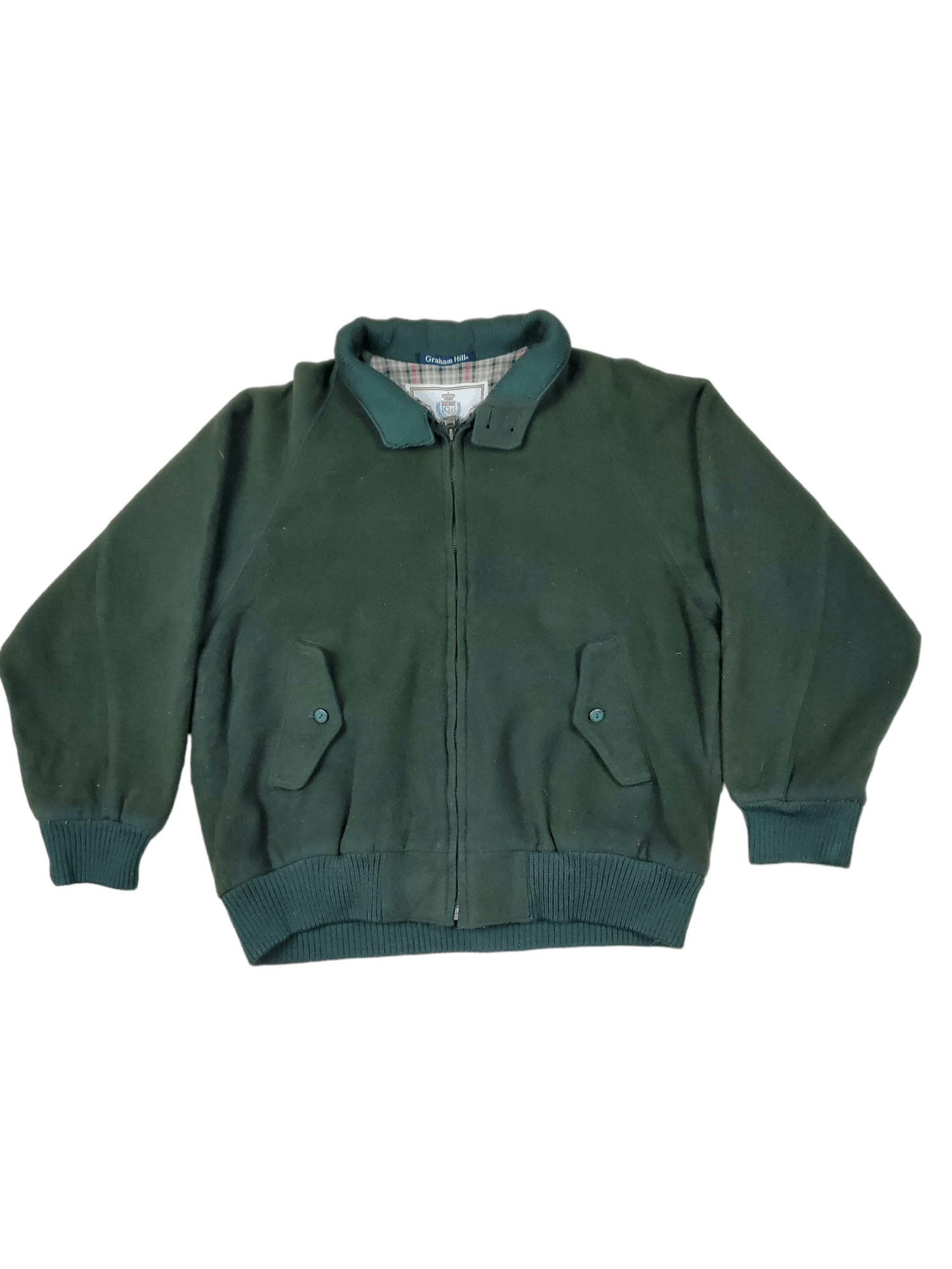 image of Issey Miyake x Vintage Graham Hill Wool Bomber Jacket Issey Style in Green, Men's (Size Large)