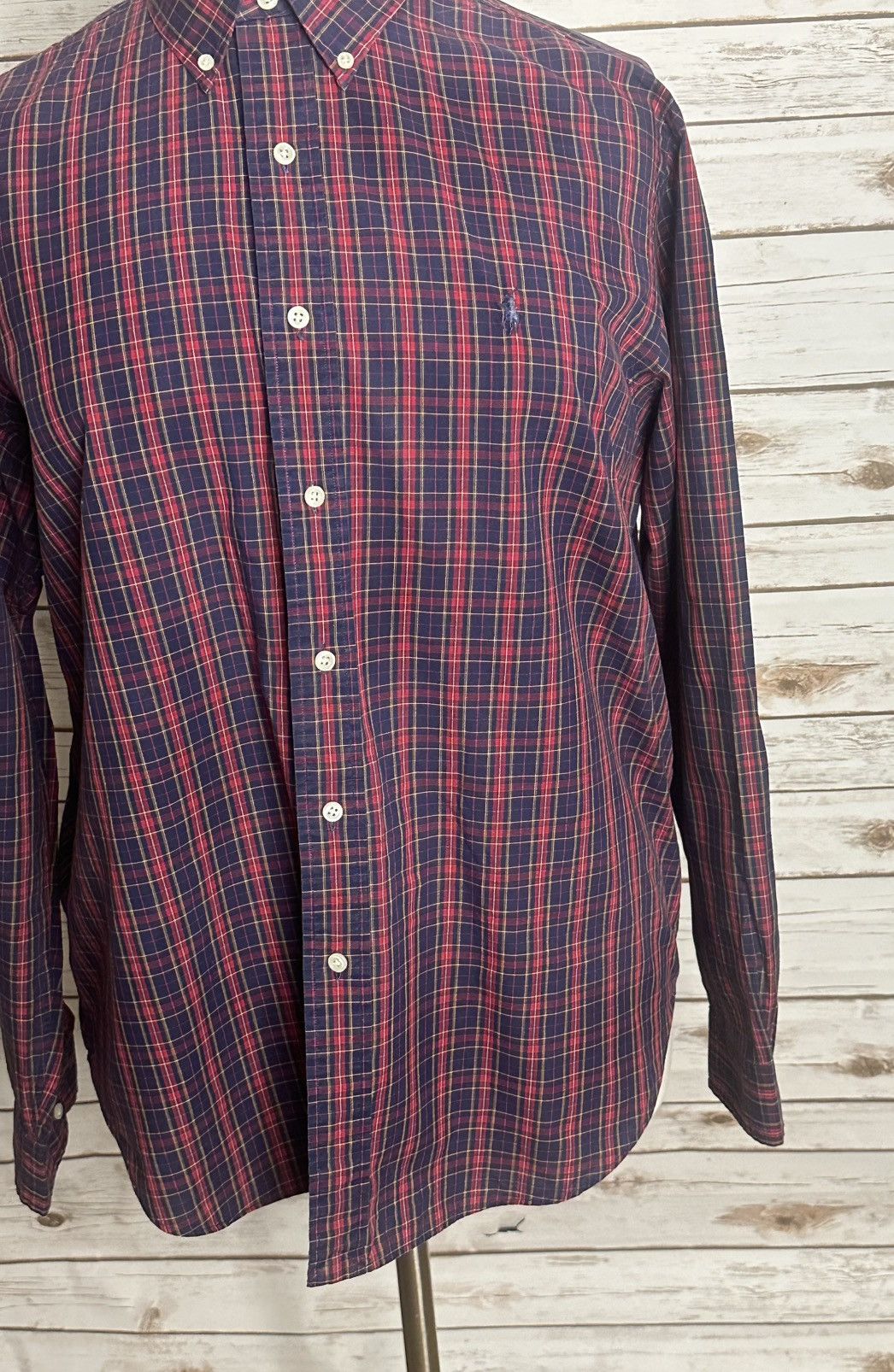 Ralph Lauren Ralph Lauren Classic Fit red/navy plaid button-down shirt Size US XL / EU 56 / 4 - 4 Thumbnail