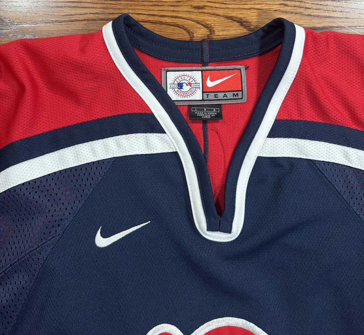 Nike Vintage Nike Boston Red Sox Hockey Jersey (Size L) Size US L / EU 52-54 / 3 - 2 Thumbnail