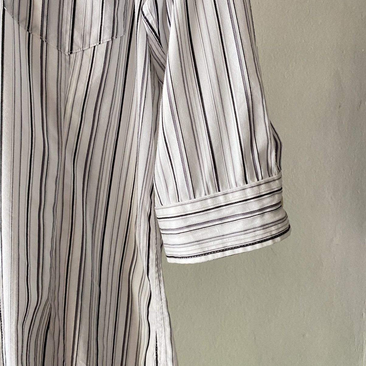 Tornado Mart TORNADO MART Striped 3/4 Sleeve Shirt Size L / US 10 / IT 46 - 8 Thumbnail