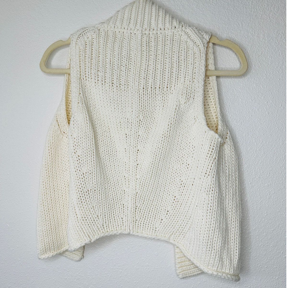 Theory Theory Ivory Cream Chunky Knit Cropped Sweater Vest Small Size S / US 4 / IT 40 - 4 Thumbnail