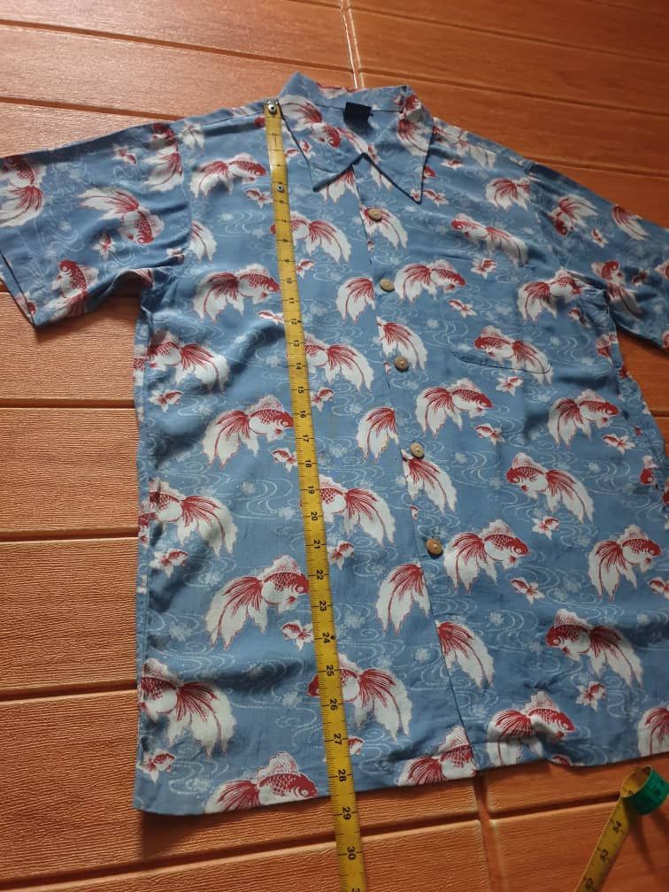 Japanese Brand 💥Gold fish red Japanese harajuku Hawaiian shirt Size US M / EU 48-50 / 2 - 8 Thumbnail
