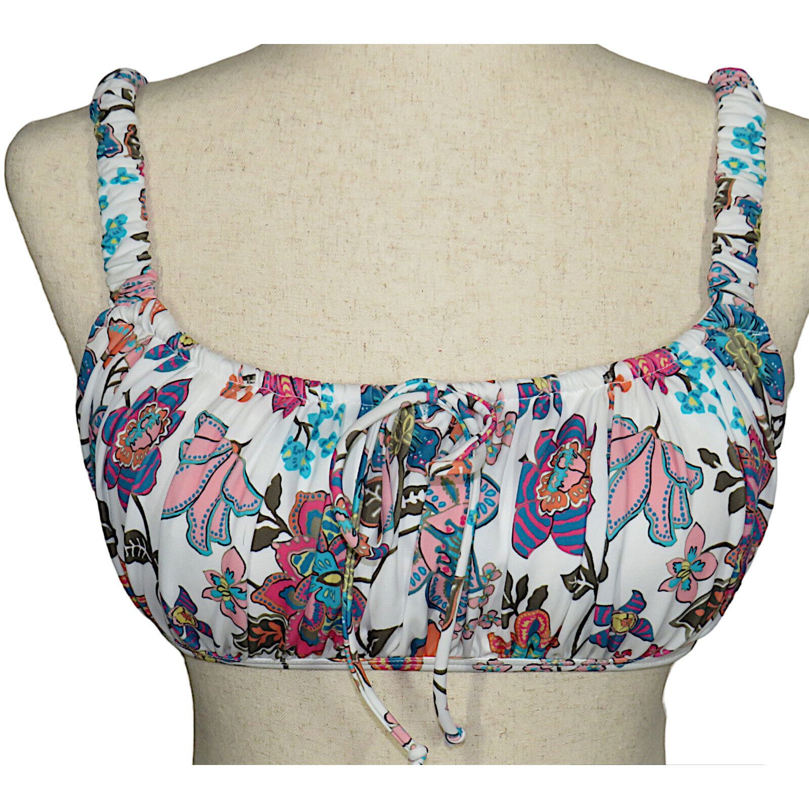 Other SUNDAZED Ledia Floral Shirred Padded Bikini Swim Top 36 B-C Size ONE SIZE - 1 Thumbnail