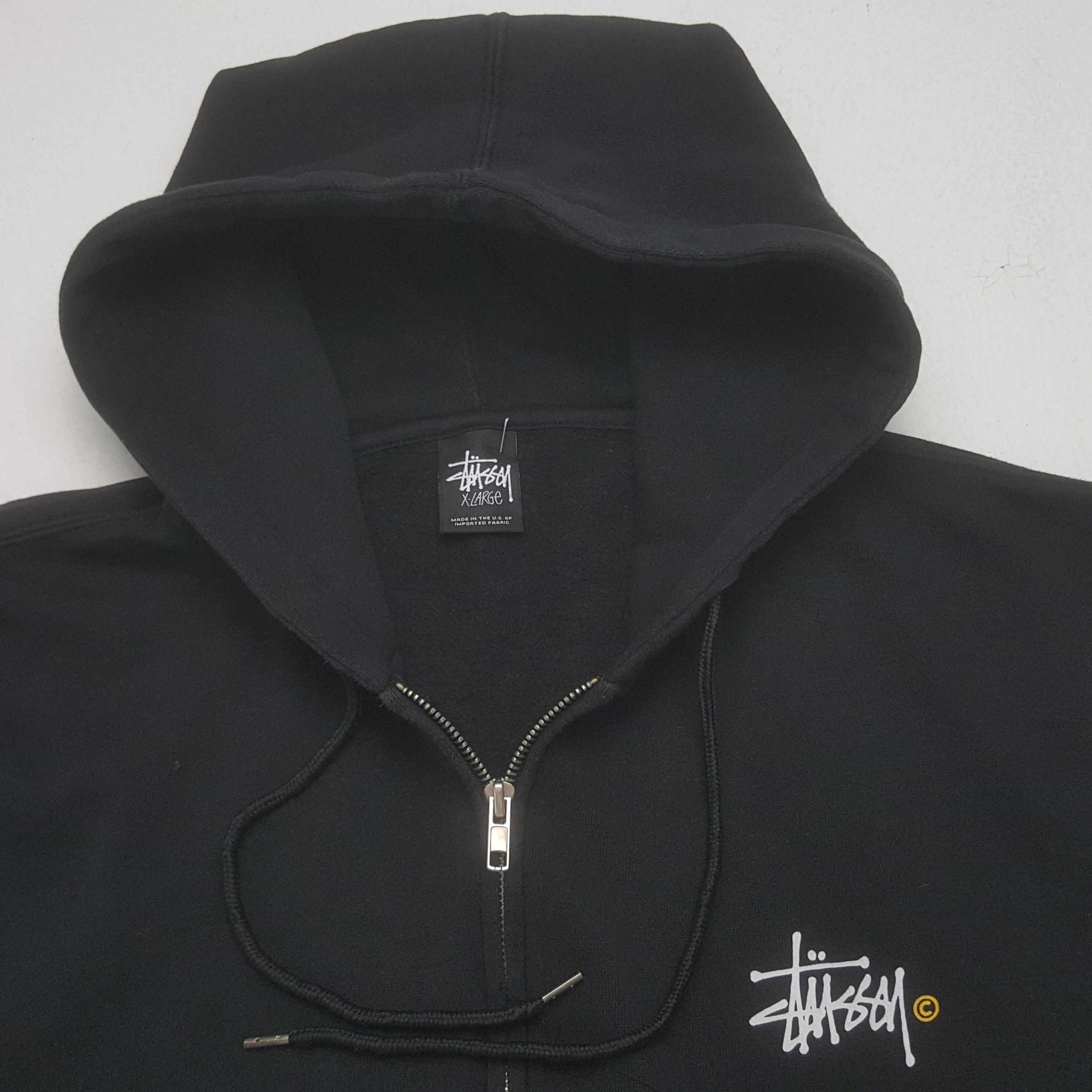 Stussy × Vintage Vintage Stussy Big Logo Zipper Sweater With Hoodies Size US L / EU 52-54 / 3 - 5 Thumbnail
