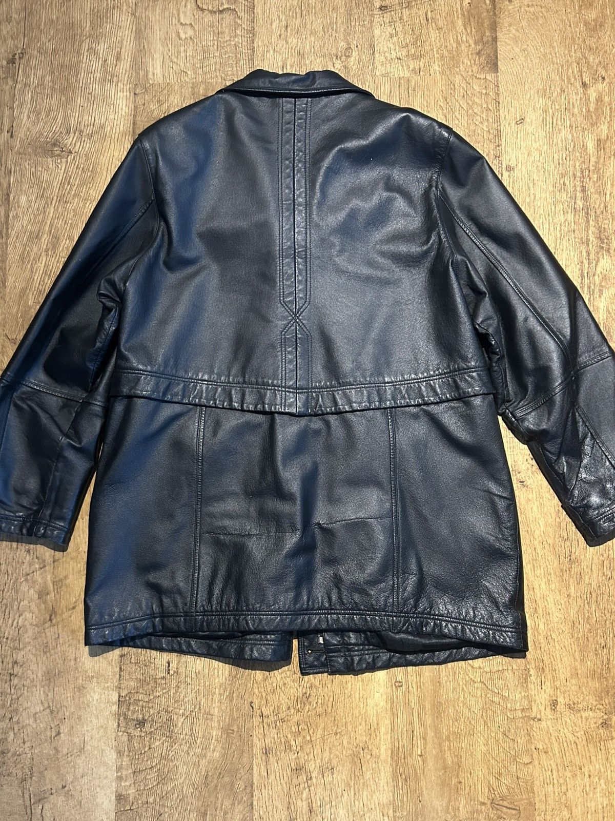 C&A Vintage Nappa Leather coat by CANDA C&A Size XL / US 12-14 / IT 48-50 - 13 Thumbnail