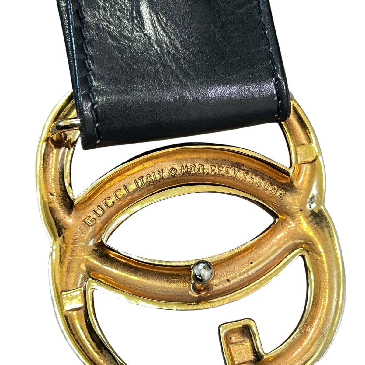 Gucci GUCCI Vintage Interlocking G Logo Black Leather Belt Size ONE SIZE - 8 Thumbnail