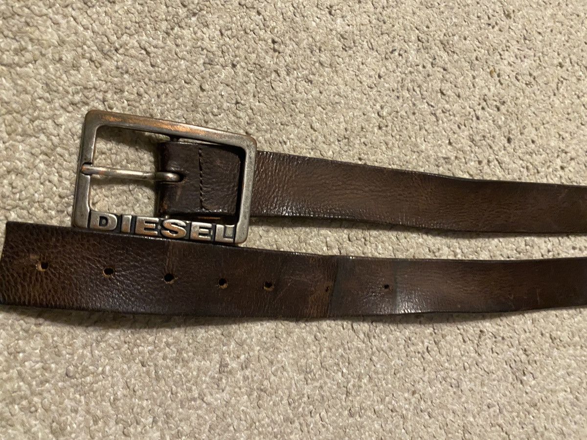 Diesel Vintage Diesel streetwear rare cow leather belt big buckle Size ONE SIZE - 6 Thumbnail