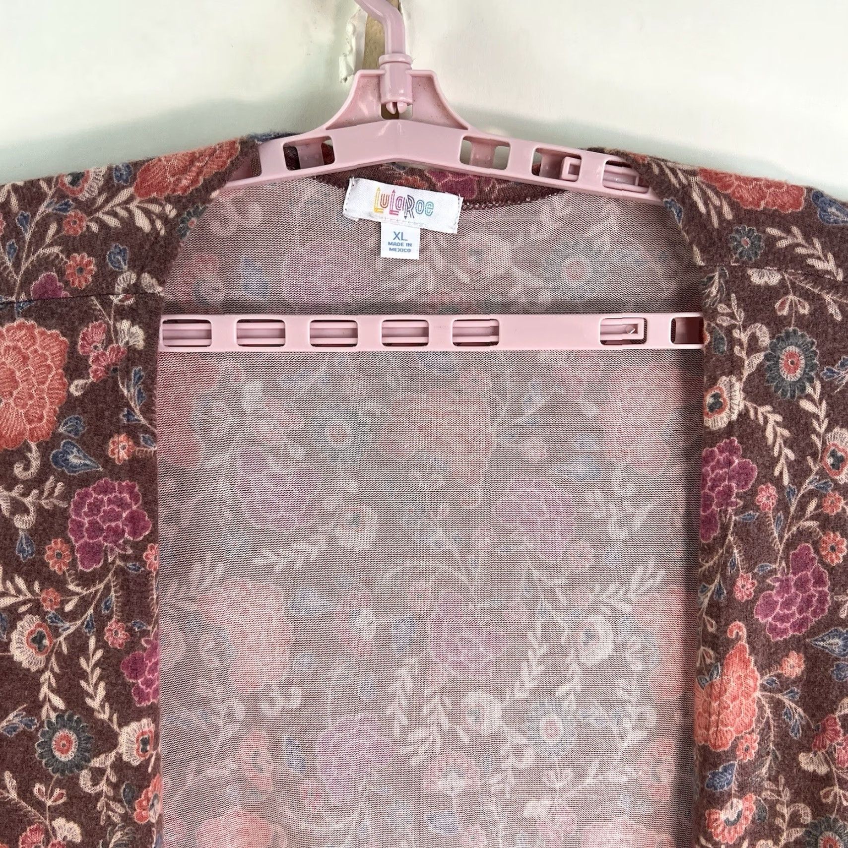 Vintage LuLaRoe Long Sleeve Open Duster Cardigan Womens Size XL Brown/Orange Size XL / US 12-14 / IT 48-50 - 3 Thumbnail