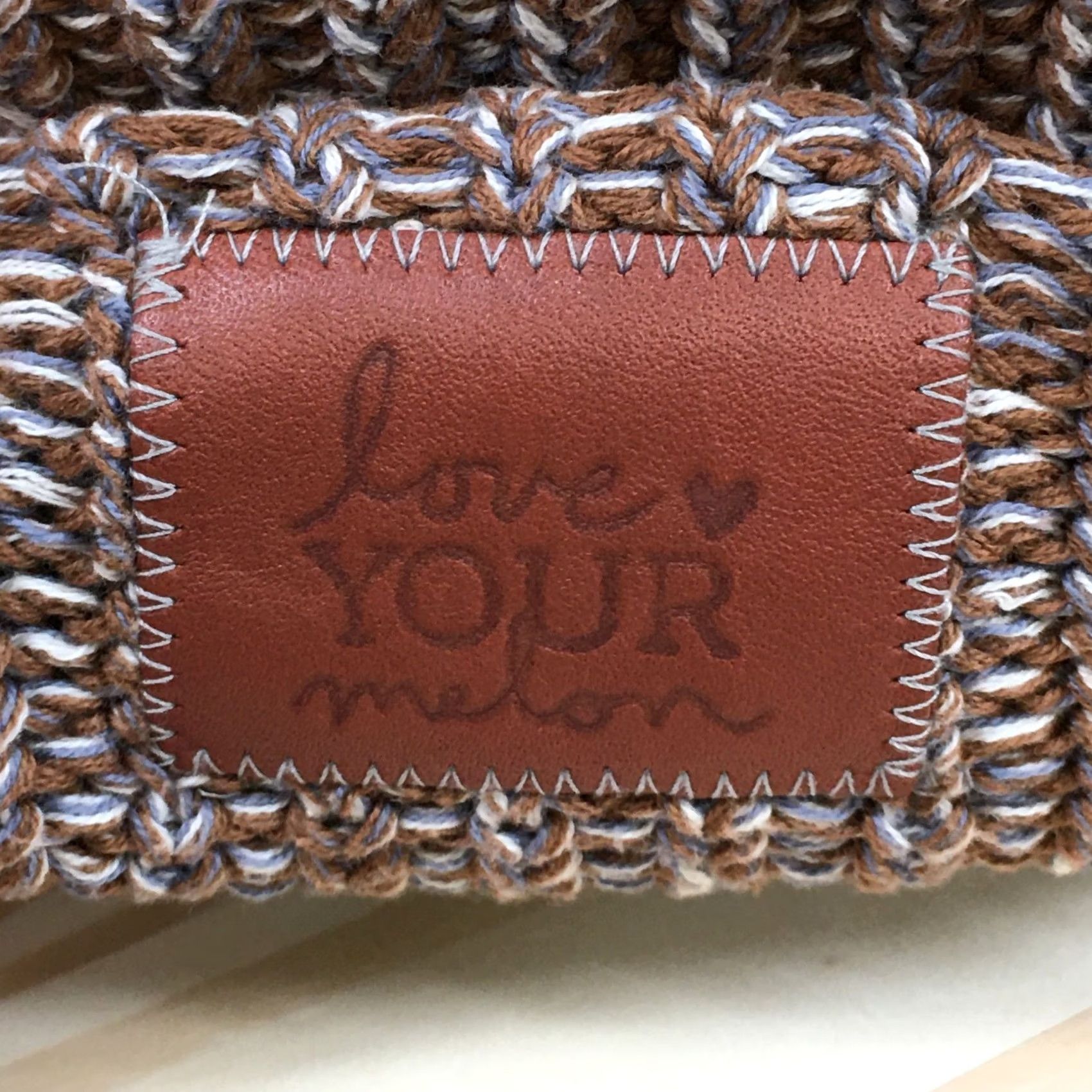 Vintage Love Your Melon Beanie Hat Womens One Size Knit Cotton Brown Winter Size ONE SIZE - 3 Thumbnail