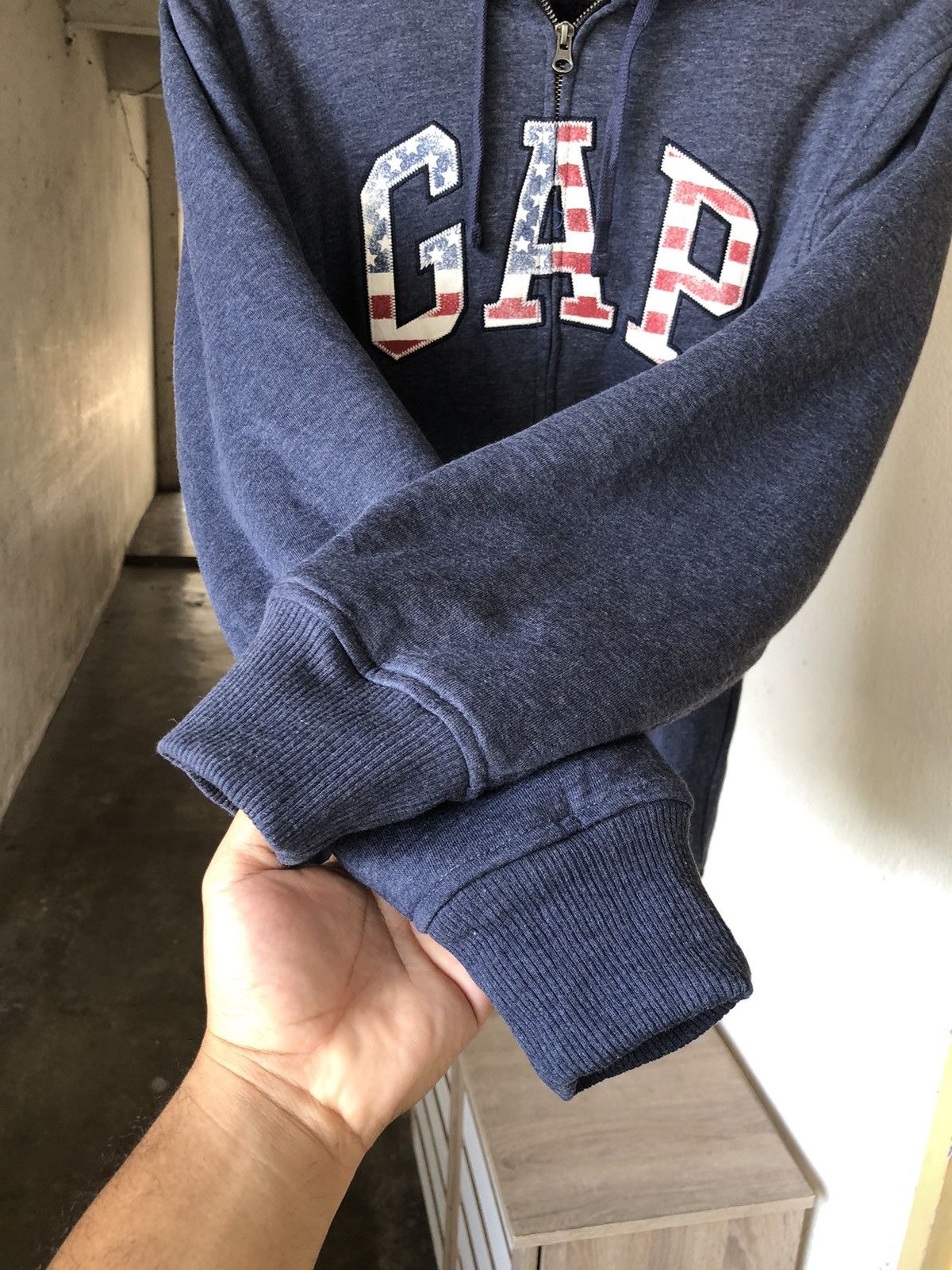 Gap Gap USA Flag Inner Fleece Sweater Hoodie Size US M / EU 48-50 / 2 - 10 Thumbnail