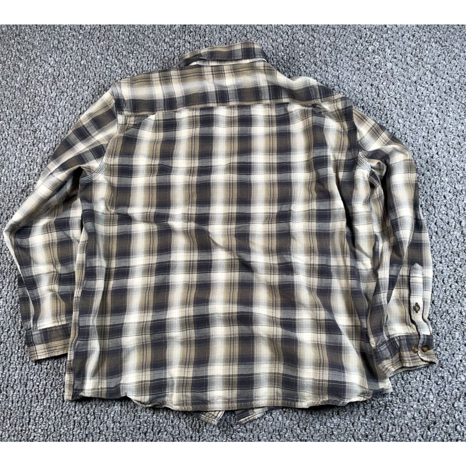 Carhartt VINTAGE Carhartt Shirt Distressed Flannel Green Shadow Plaid XL Men 2XL Button-Up Workwear Hipster Retro Grunge Size US XL / EU 56 / 4 - 2 Thumbnail