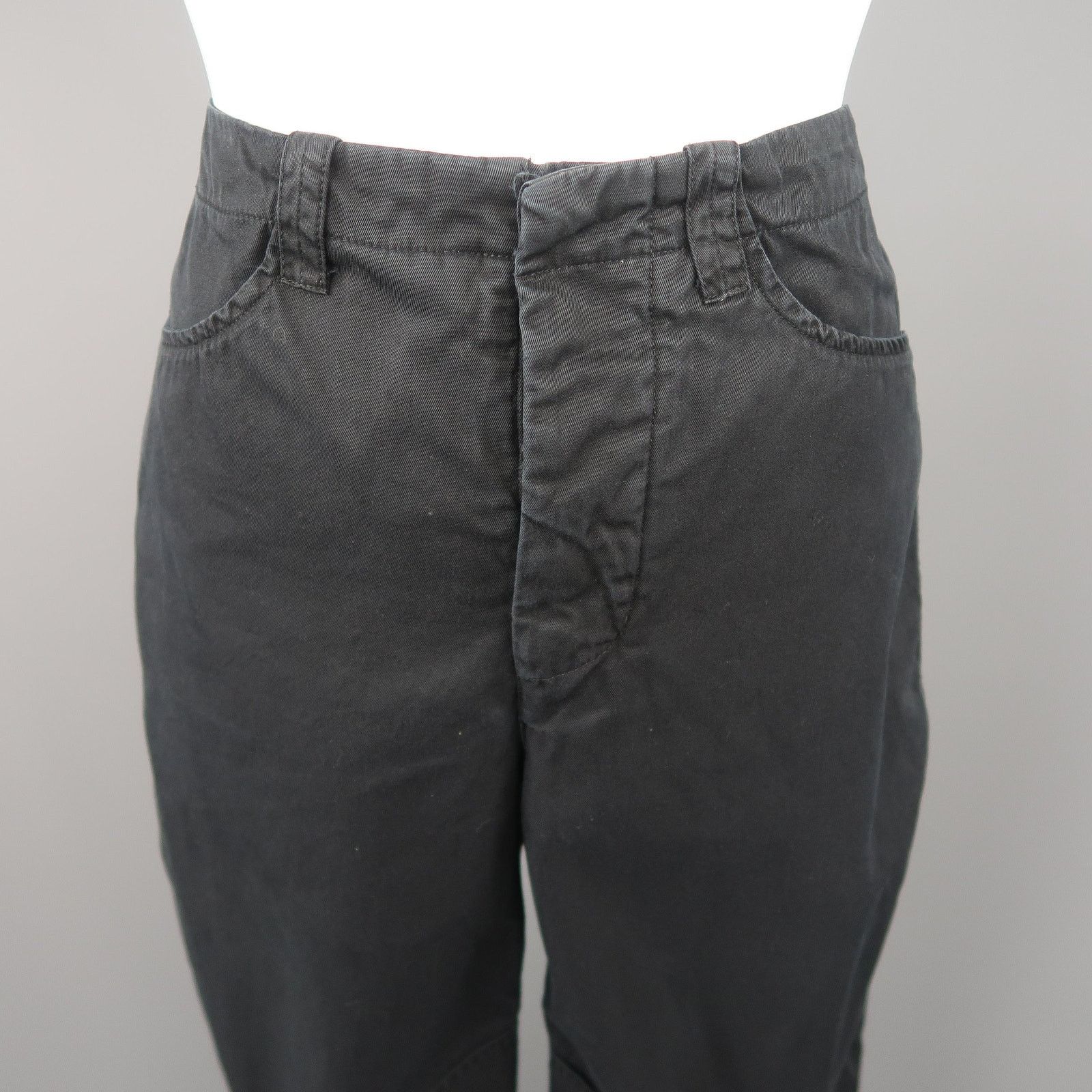Balenciaga BALENCIAGA Size 6 Black Cotton Solid Casual Pants Size 28" / US 6 / IT 42 - 2 Thumbnail