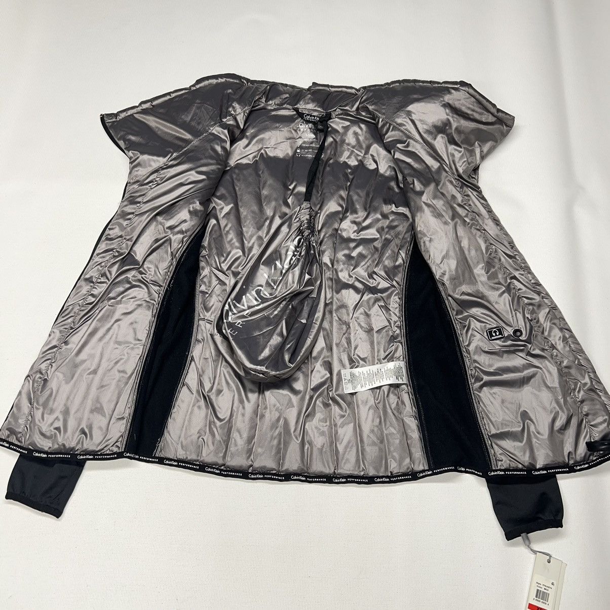 Calvin Klein Calvin Klein Puffer Down Jacket Black Grey Packable Size XS / US 0-2 / IT 36-38 - 10 Thumbnail