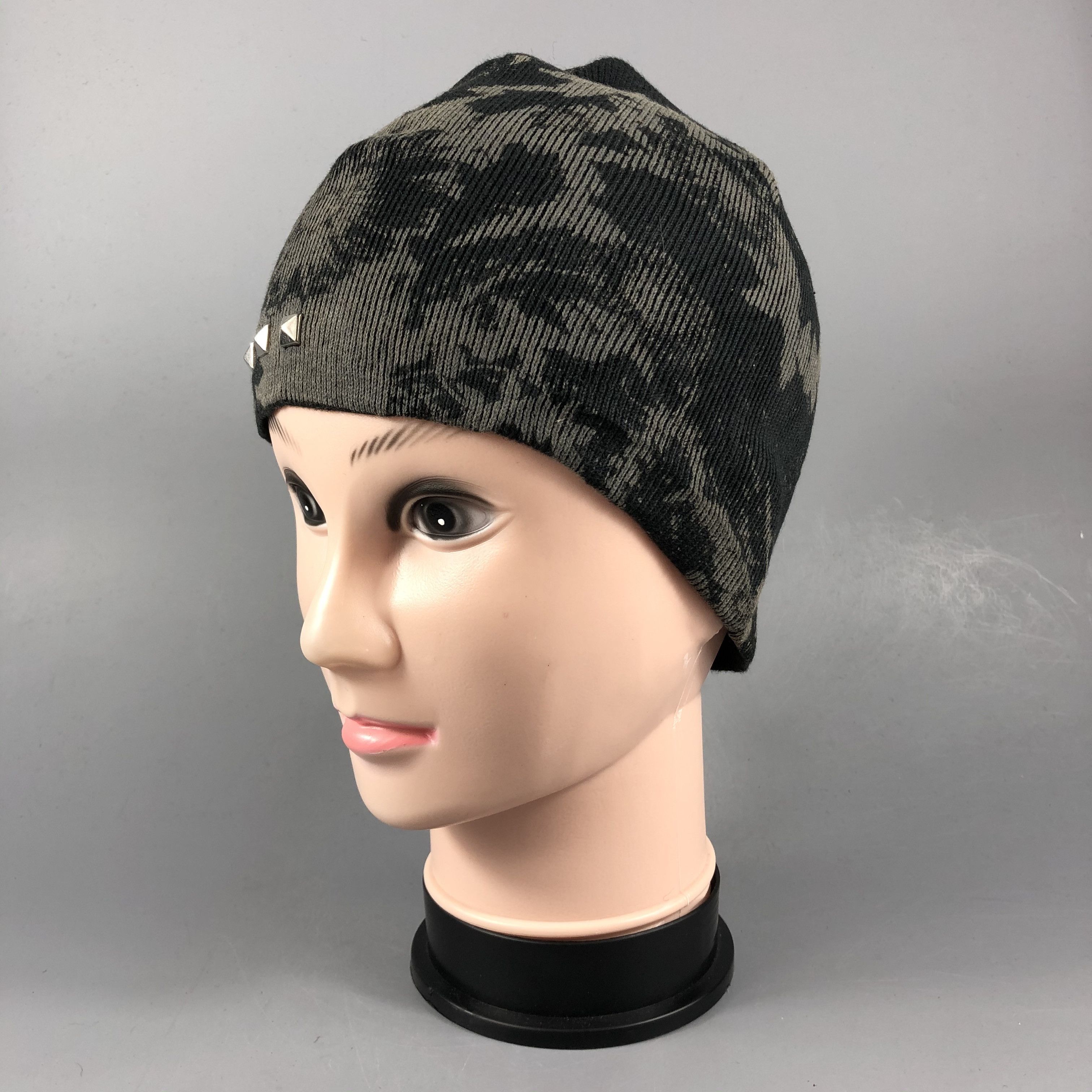 Japanese Brand Acid Wash Spike Punk Beanie Size ONE SIZE - 2 Thumbnail