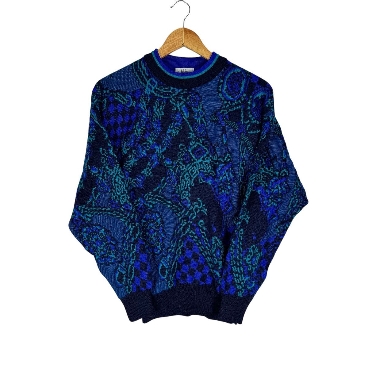 Aran Isles Knitwear ☀️MODIGLIANI ITALY KNITWEAR PAISLEY SWEATER LIKE COOGI Size US M / EU 48-50 / 2 - 1 Thumbnail