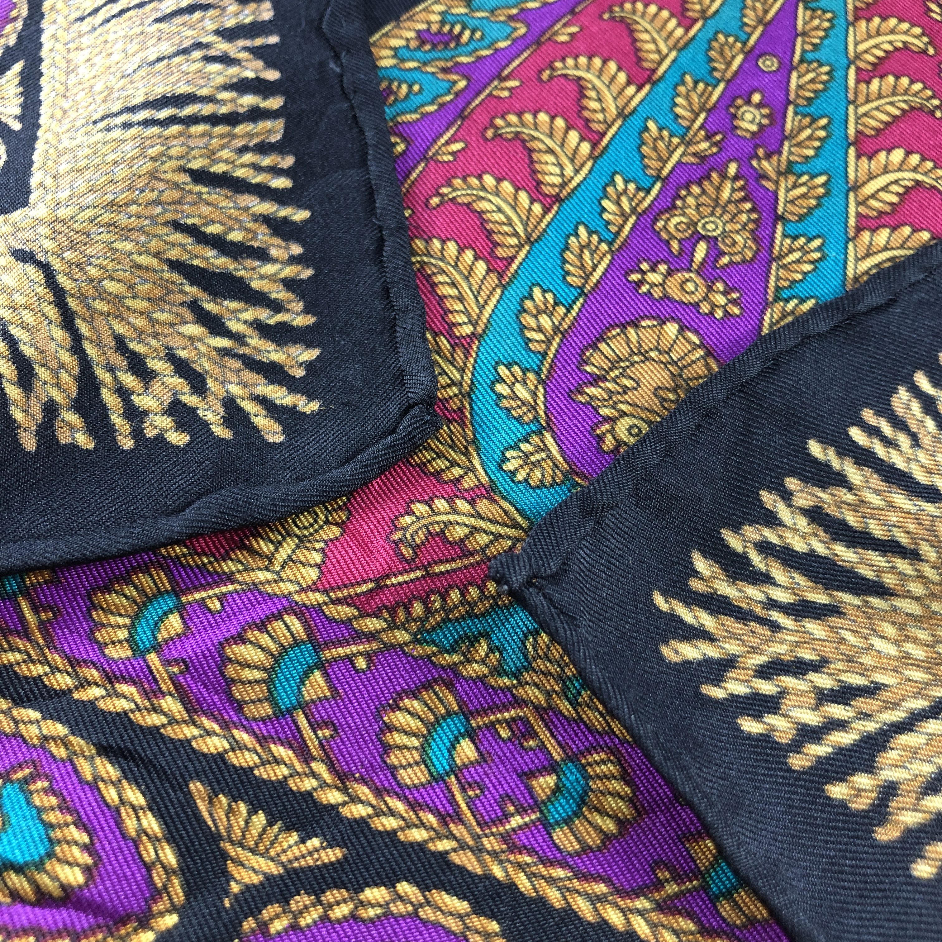 Trussardi Vintage Trussardi Paisley Silk Scarf M1263 Size ONE SIZE - 5 Thumbnail