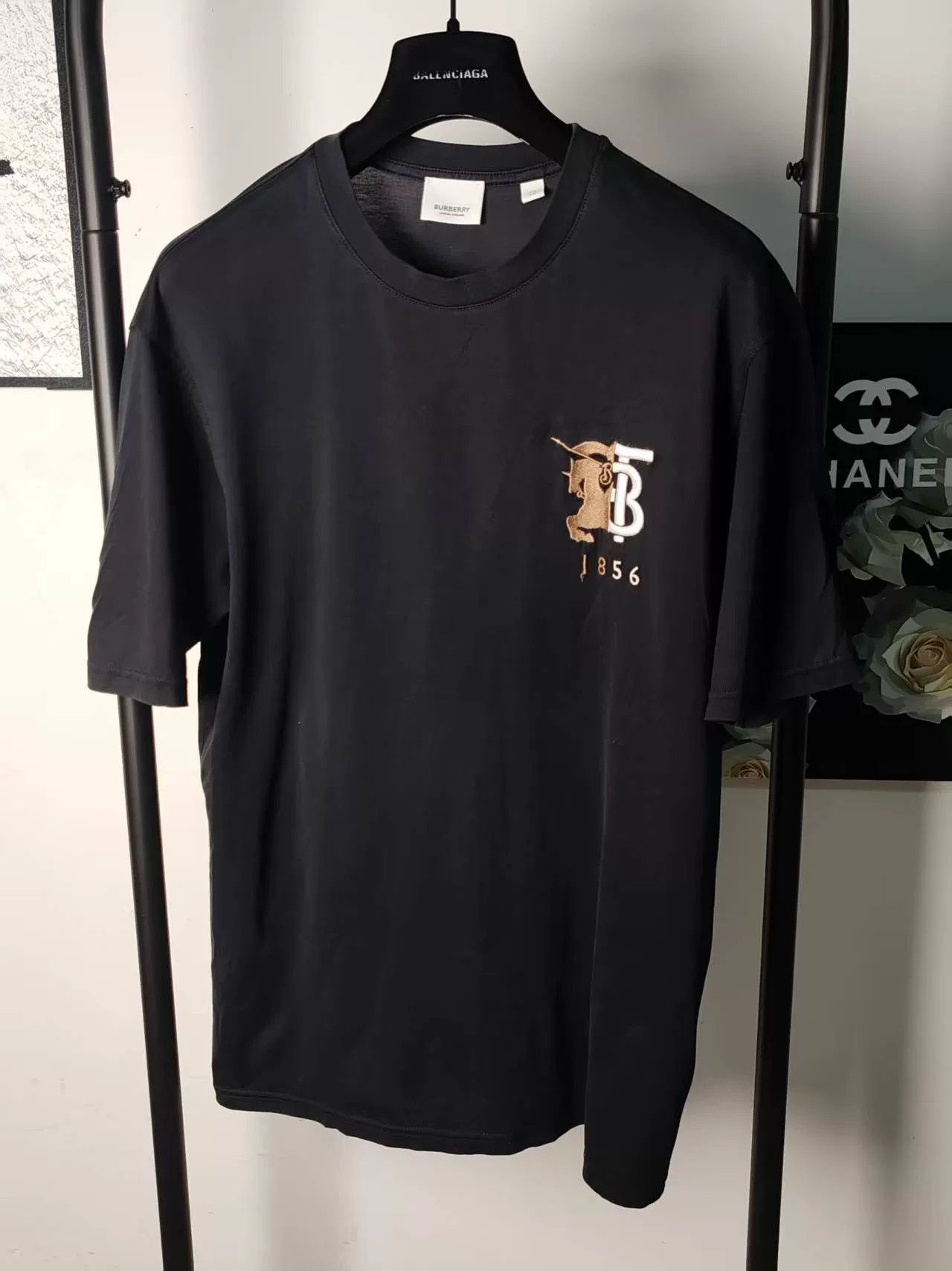 Burberry Burberry Embroidered Logo Short Sleeve Shirt Size US M / EU 48-50 / 2 - 1 Thumbnail