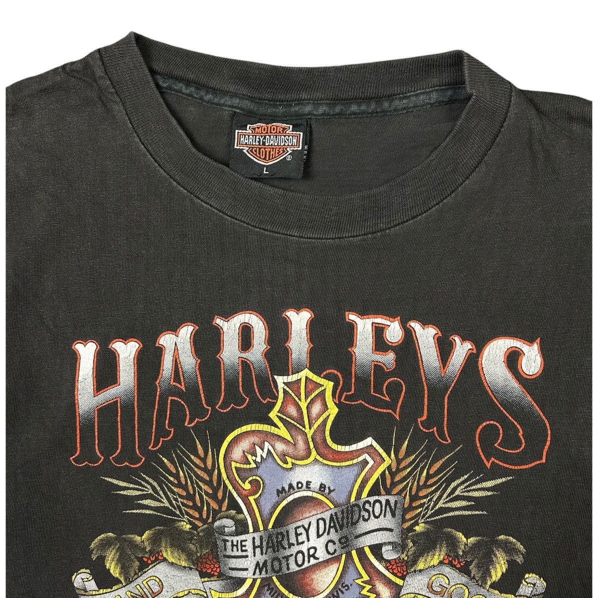 Harley Davidson Vintage Harley Davidson “Harley’s & Whiskey” 3D Emblem Tee Size US L / EU 52-54 / 3 - 3 Thumbnail
