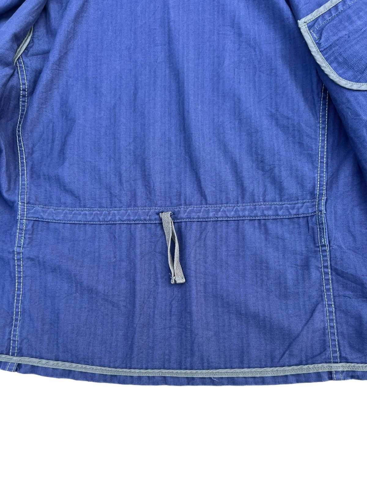 Indigo Two Moon Japan Herringbone Indigo Work Wear Jacket Size US L / EU 52-54 / 3 - 12 Thumbnail