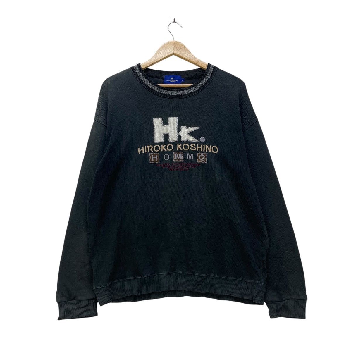 Hiroko Koshino Homme 💥Vintage Hiroko Koshino Embroidery Logo Sweatshirt Size US M / EU 48-50 / 2 - 1 Thumbnail