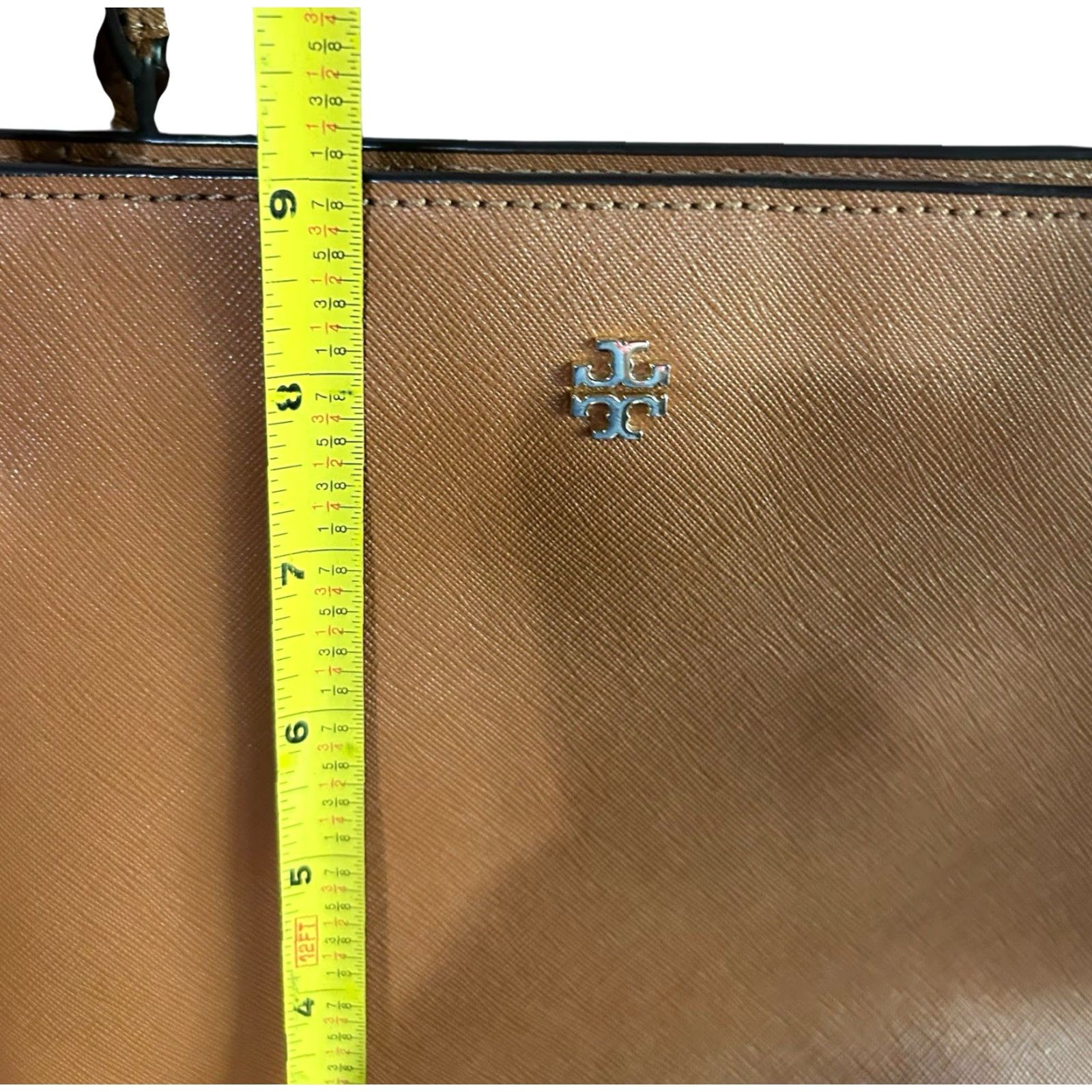 Tory Burch Tory Burch York Brown Leather Double Handles Tote Shoulder Bag Women Purse Read Read damage to handles Read Size ONE SIZE - 7 Thumbnail