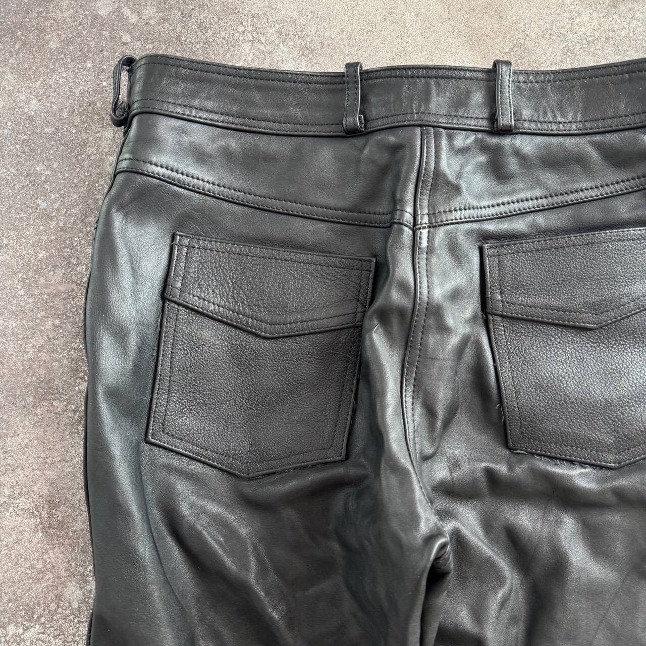 Genuine Leather Amazing Vintage Black Leather Pants Size US 30 / EU 46 - 11 Thumbnail