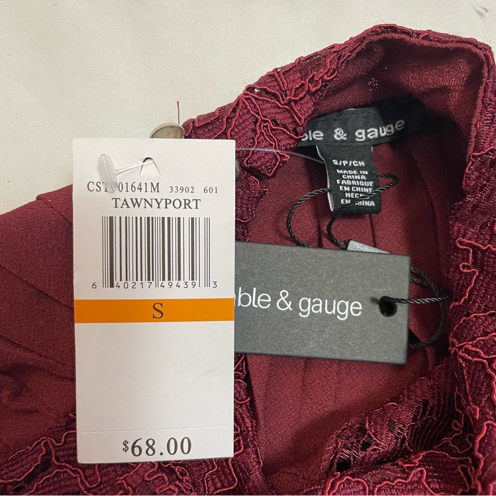 Other NWT New $68 Cable & Gauge Sleeveless Pleated Top With Embro Size S / US 4 / IT 40 - 6 Thumbnail