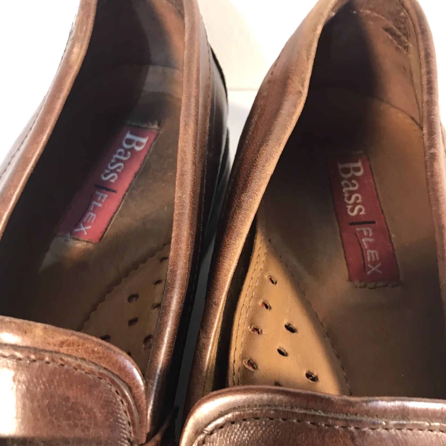 Vintage VINTAGE Bass Flex Adams Leather Loafers Men’s Size 11.5M Brown Casual Dress Shoes Tasseled Slip On Size US 11.5 / EU 44-45 - 2 Thumbnail