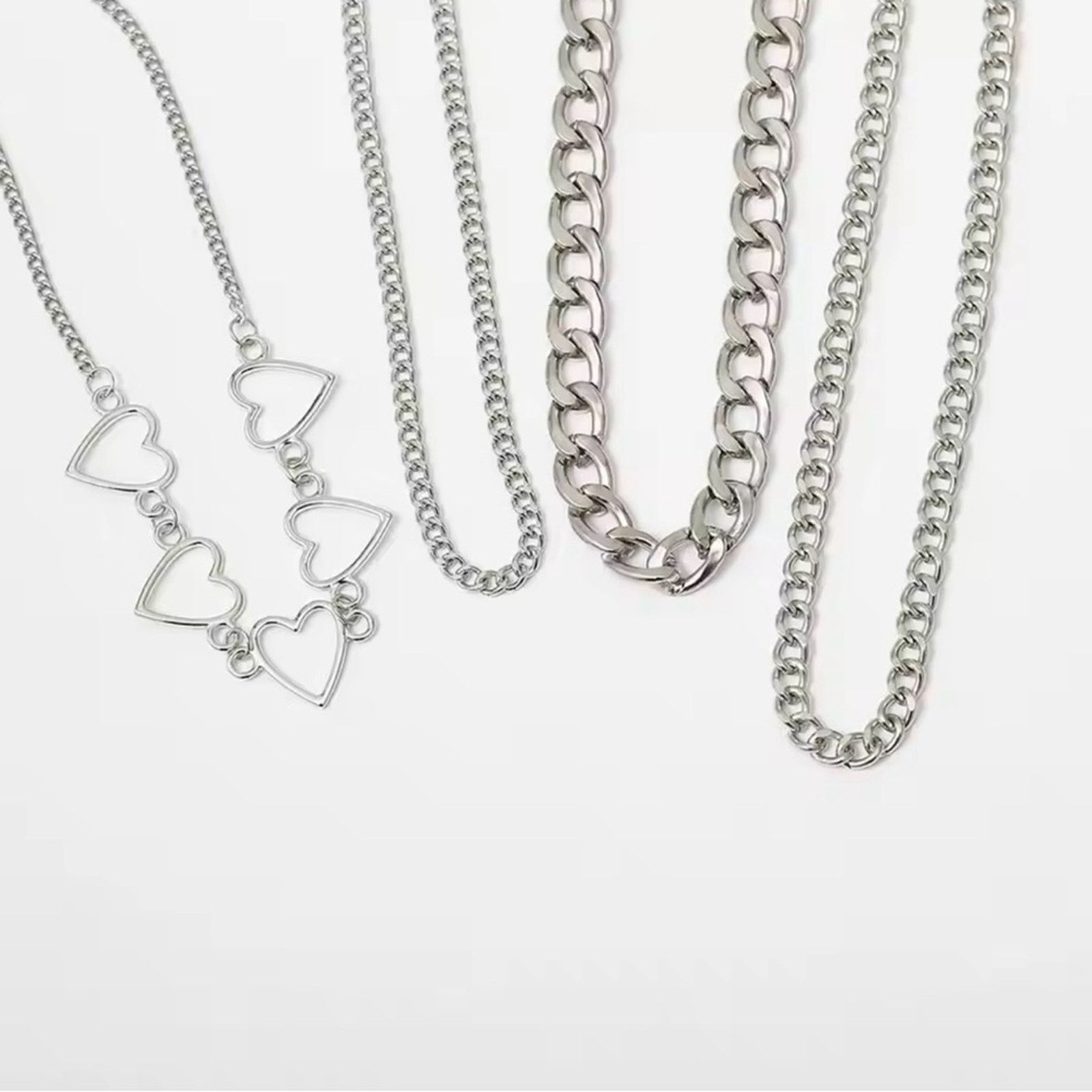 Other Vintage Heart-shape Multilevel Chain Pendant Necklace Size ONE SIZE - 4 Thumbnail