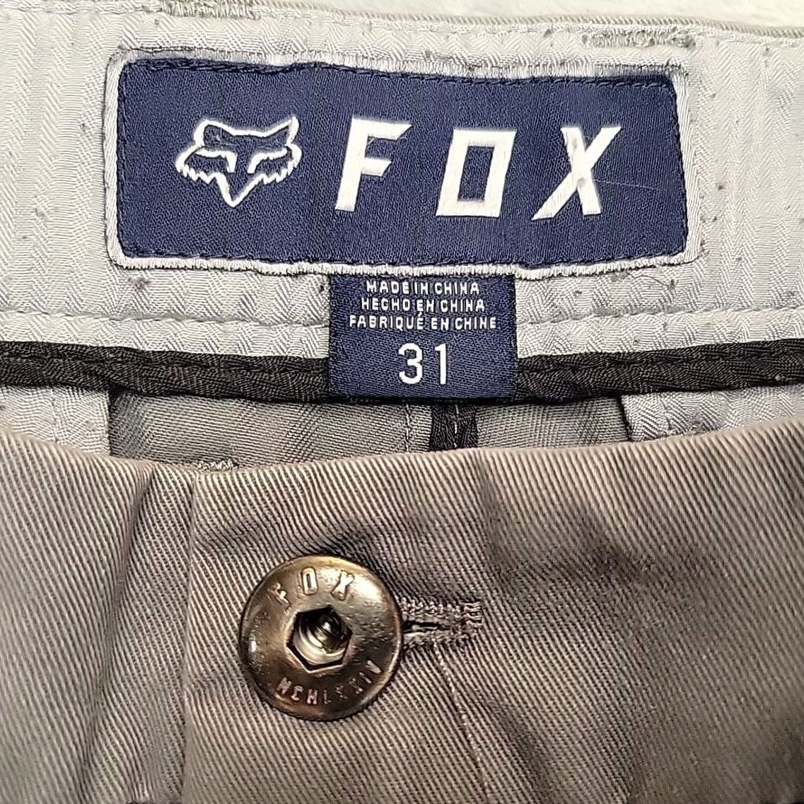 Fox Racing Fox Racing Shorts Mens 31 Gray Twill Cargo Pocket Utility Hiking Outdoor Gorp Size US 31 - 3 Thumbnail