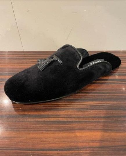 Tom Ford o1w1db11224 J1395 Velvet Slippers in Black Size US 10 / EU 43 - 1 Thumbnail