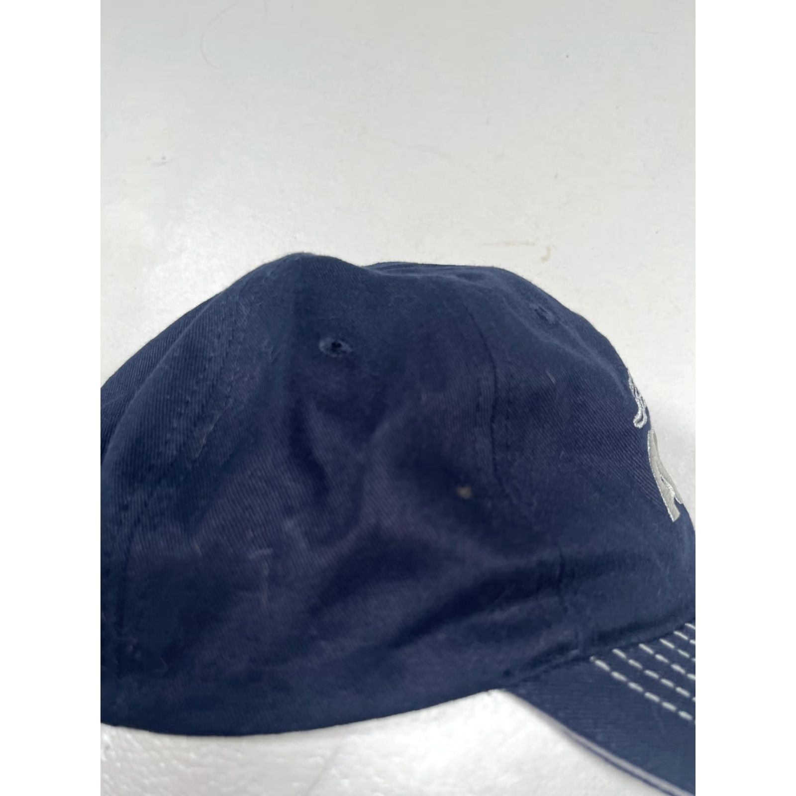 Vintage AOPA Hat Cap Blue One Size Adjustable Mens Baseball Cap Twill Strap Back Navy Blue With AOPA Wings Logo Embroidery Size ONE SIZE - 6 Thumbnail