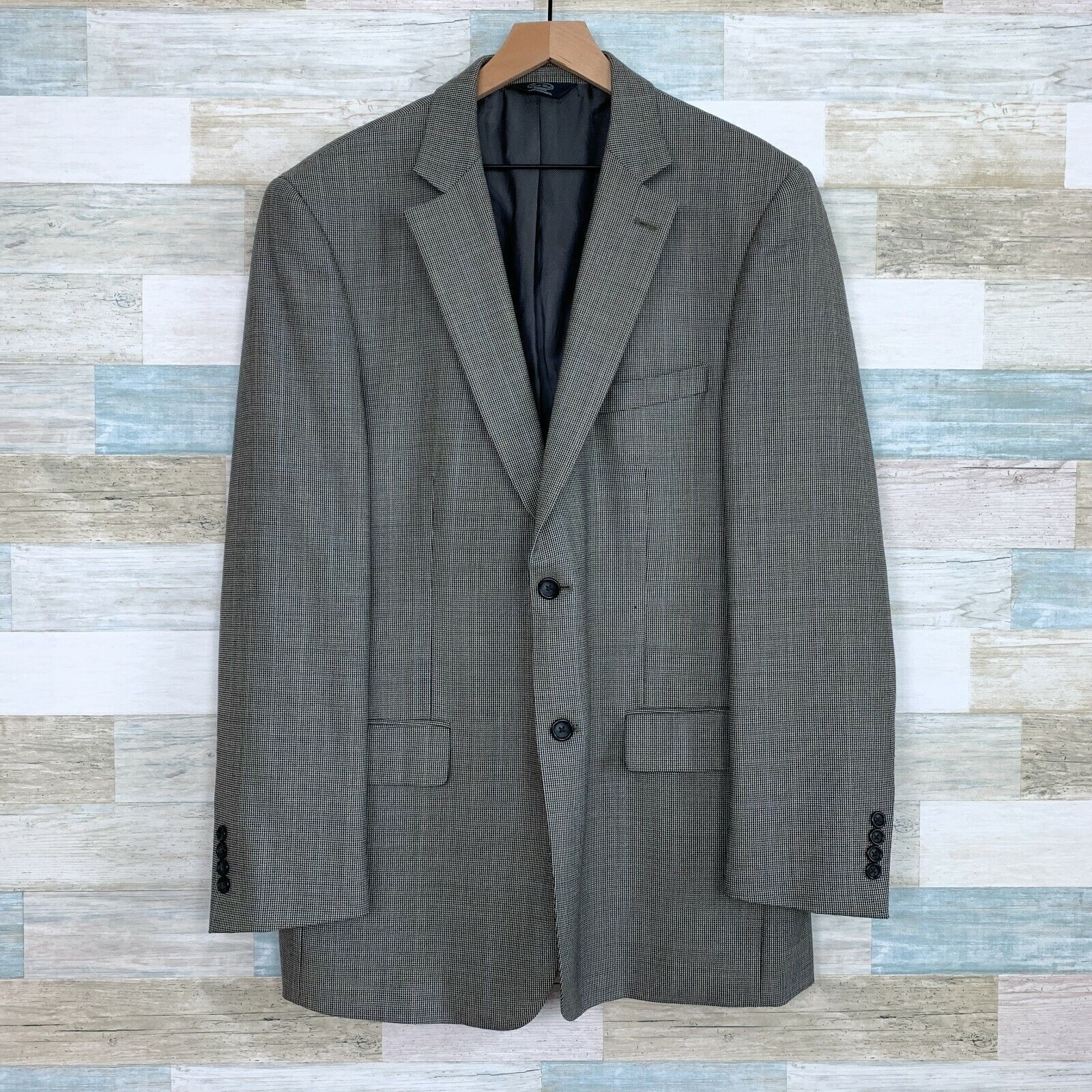 Pronto Uomo Pronto Uomo Platinum Wool Sport Coat Gray Nailshead 46L Size 46L - 1 Thumbnail