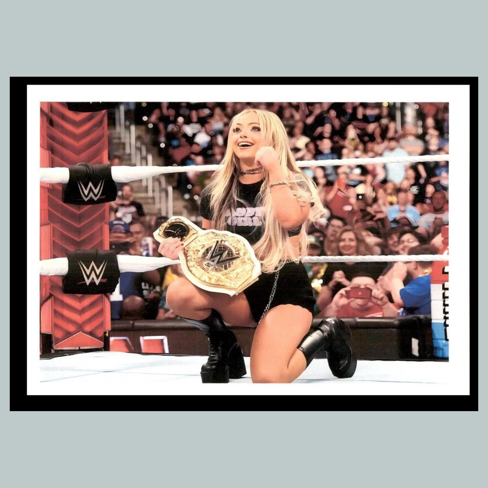 Other #0001 P 8X10 Liv Morgan In Ring With Belt Glossy Photo Size ONE SIZE - 1 Thumbnail